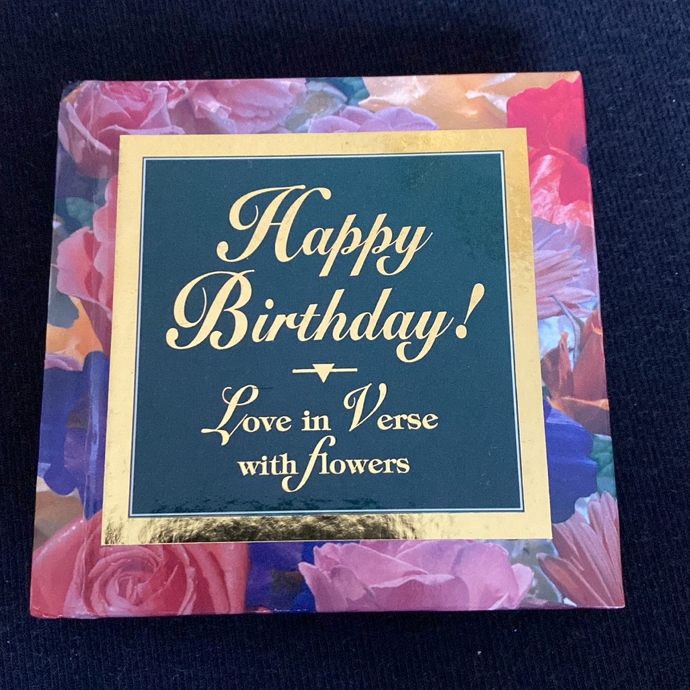 3/$15 - VTG Sweet Little Book - Happy Birthday! Love in Verse with Flowers